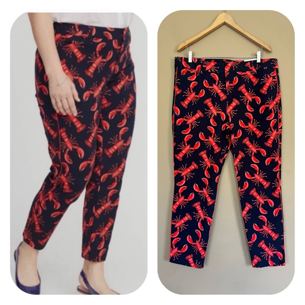 {Old Navy} Pixie Ankle Pant in Lobster Print - Womens 16 - NWT
